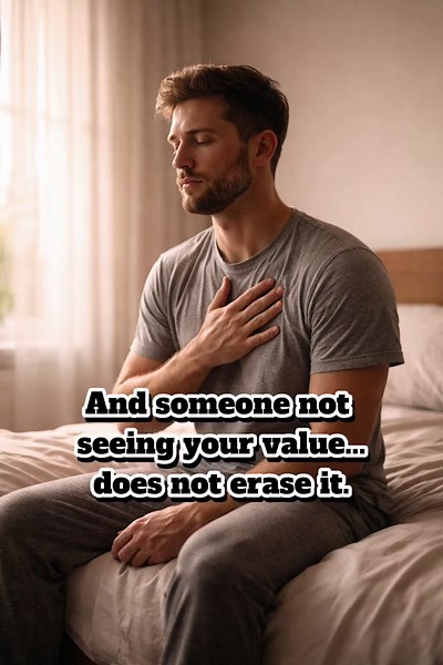 Sometimes when someone leaves, our mind tells us a painful story — that we weren’t enough. But someone not seeing your value does not erase it. Rejection can feel like proof of unworthiness, yet often it’s simply misalignment. Not everyone has the capacity to meet you where you are, love you the way you deserve, or recognize the depth you carry. Your nervous system may panic because it learned that love equals safety… but real love is not someone staying out of confusion, guilt, or convenience. 
