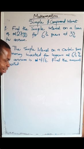 Watch and Learn; Simple Interest and compound Interest #maths #simpleinterest #compoundinterest #mathstrick #privatetutorial