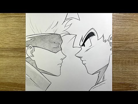 How to Draw Gojo vs Goku Step by Step | Easy Anime Battle Drawing Tutorial