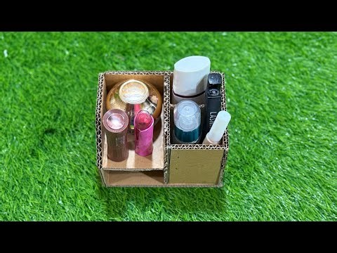 DIY- Makeup organiser From Cardboard | Cardboard Crafts | Makeup storage from cardboard