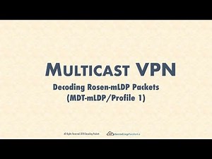 MVPN Video 10 - Decoding Packet Captures for MDT-mLDP Default and Data MDTs (Rosen-mLDP/Profile 1)