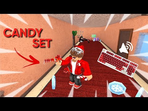 PLAYING MM2 WITH CANDY SET *KEYBOARD ASMR*