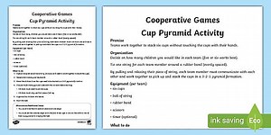KS2 Cooperative Games Cup Pyramid Activity