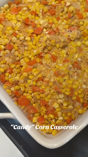 🎃 🌽 Halloween theme side dish. Not really candy but it’s sweet and savory! What you’ll need: 1 medium yellow onion chopped 4 large carrots chopped (or 2 1/2 cups) 4 cloves garlic minced 7 cups corn fresh or frozen 8 oz light cream cheese softened 3/4 cup low sodium chicken broth 1/4 tsp sage dried 1 tsp sweet smoked paprika can sub smoked paprika 1 tsp celery salt 1/4 tsp basil dried 1/2 cup grated parmesan cheese Half stick butter 1 cup or panko/breadcrumbs salt & pepper to taste Steps: - Sau