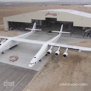 296K views · 1.1K reactions | Paul Allen's mind-bogglingly huge Stratolaunch airplane rolled out from its hulking hangar recently. | CNET | Facebook