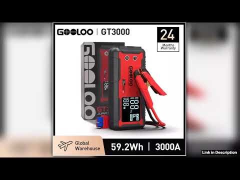 GOOLOO 3000A Car Jump Starter 16000mAh Power Bank Portable Charger Booster 12V Auto Starting