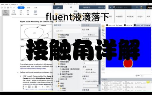 icem fluent液滴下落固液接触角详解