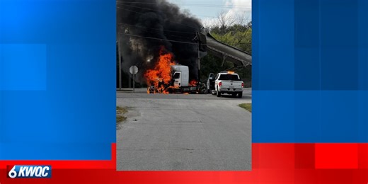 Semi truck fire causes power outage, sheriff says