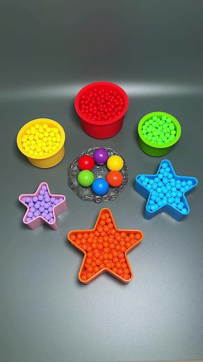 Colorful Beads. Colorful Balls. 🔴🟠🟡🟢🔵🟣 Color Sorting #marblerunbb #colorsorting