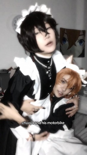 Chuuya from Bungo Stray Dogs Cosplay with Motorbike