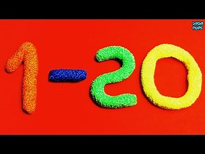Learn To Count with Squishy Glitter Foam Numbers 1 to 20| Learn colors with Play Foam