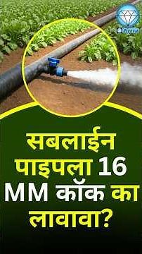 सबलाईन पाइपला 16MM कॉक का लावावा? #subline #pipeline #cock #farmer #agriculture #irrigation #thibak