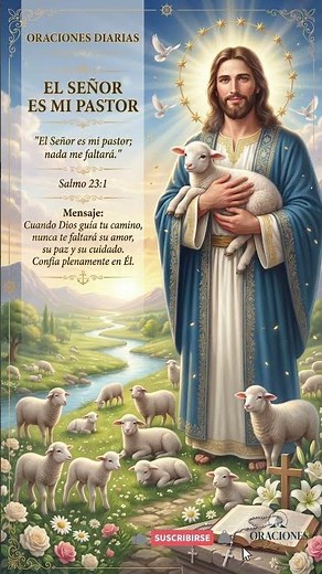 📖🙏 Salmo 23:1 | El Señor es mi Pastor, Nada me Faltará | Versículo de Esperanza y Confianza en Dios