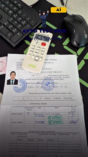 Avto Test PRO on Instagram: "🎉 Tabriklaymiz! Test imtihoniga tayyorgarlikni biz bilan boshlang! Sifatli darslar va ishonchli natija 👌 📌 Instagram ✅ Telegram ✅ YouTube ✅ — AVTO TEST PRO 📞 +998 77 056 20 03 . . . . . #avtotestpro #avto_test_pro #prava #testimtihoni #pravaolish"