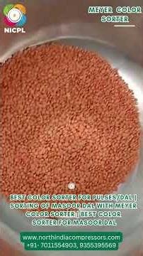 Best Color Sorter for Pulses/Dal | Sorting of Masoor Dal | Best Color Sorter for Masoor Dal #MEYER