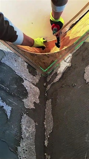 Curved wood ceiling corner frame #shorts