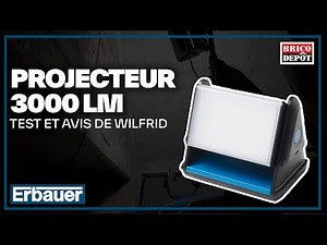 Projecteur de chantier LED rechargeable 3000 Lm - Erbauer - Test et avis de Wilfrid - Brico Dépôt