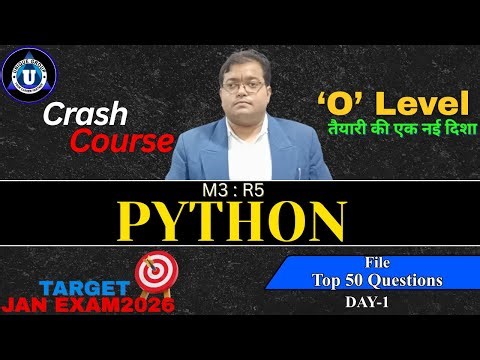 Python 50 Most Important Questions(File) DAY-1| Live & || Crash Course #olevel #olevelexam