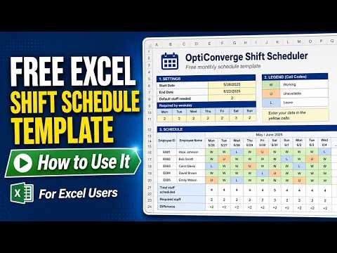 Free Excel Employee Shift Schedule Template: How to Use It