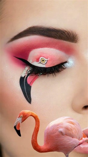 Flamingo Eyeshadow Look | Animal Inspired Makeup Transformation