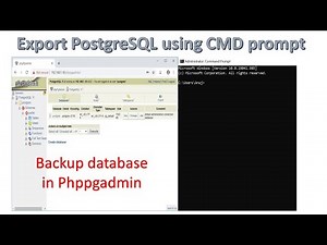 Export PostgreSQL using CMD prompt | Copy the PostgreSQL database to bin folder | Backup PostgreSQL