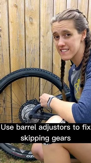 How to fix skipping gears while riding (with barrel adjustors) #Shorts