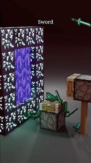 Minecraft Vs Real Life in the Nether #blender #minecraft