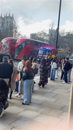 LFB Chelsea Fire Rescue Unit G346 Responding - parliament square over Westminster bridge (28/0/2026)