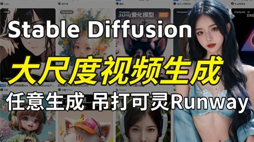 【2025版】年初AI最强外挂？秒杀一众AI（Sora\MJ\可灵）,AI图片视频生成一条龙服务！SD文生视频天花板，实力掌控，完爆Runway！