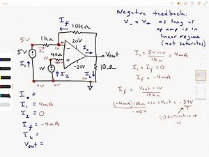 ECE2001 Op Amp example - saturation