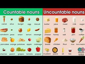 Countable and Uncountable nouns | Food | For beginners