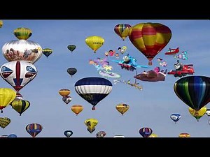 Thomas, Dora, Boots, James, Barney and their friends chasing the hot air balloons