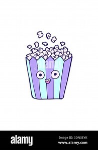 attention grabbing animation of simple popcorn design Stock Video Footage - Alamy