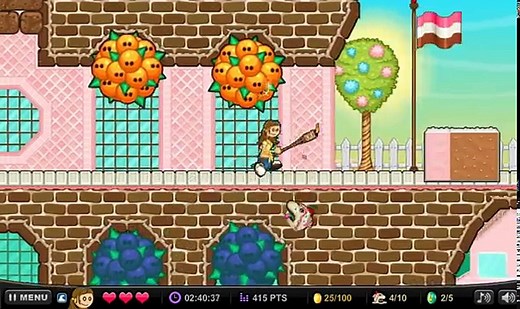 Papa Louie 3: When Sundaes Attack 100% Walkthrough - Level 4: Vanilla Heights & BOSS - 6/6 Warp Keys