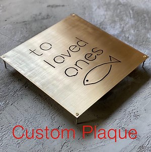 Custom Engraved Brass Plaque | Personalized Gold Sign With Black Text | Memorial, Nameplate, Project Label, or Wall Tag Business Logo Signs - Etsy