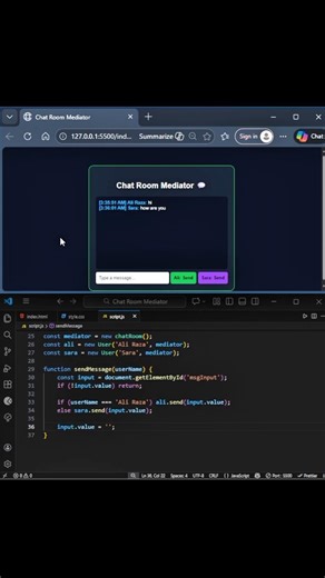 Chat Room Mediator using HTML CSS and JavaScript. #coding #webdesign #animation #webdevelopment