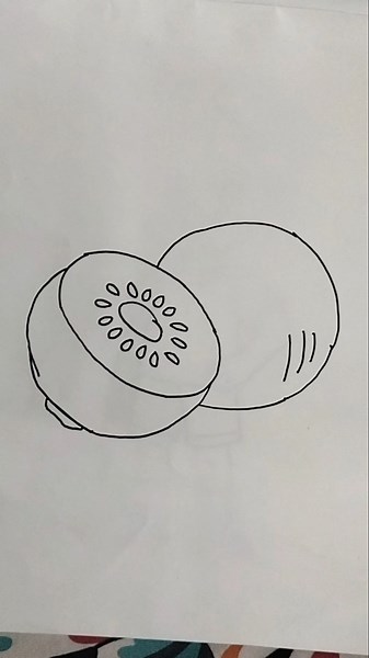 How to Draw Kiwi | Easy to draw kiwi 🥝 #shorts #drawing #fruit #kiwi #trending #viral #youtubeshorts