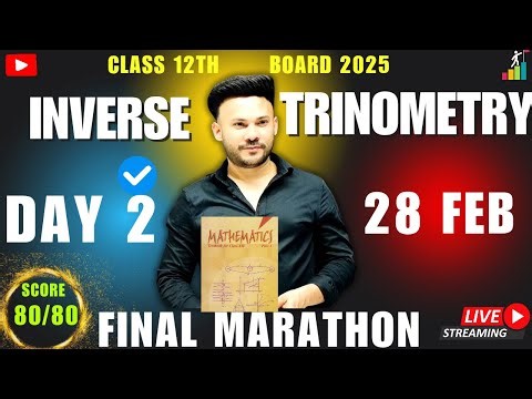 Class 12 Maths || Marathon Inverse Trigonometric Maths || 80/80 CBSE BOARDS 2025 CBSE PYQ 2024 -2012