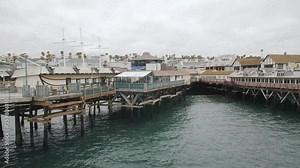 View of Pier and sea front at Redondo Beach, Los Angeles, LA, California, USA