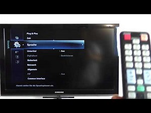 Samsung Serie 6 TV - Menüsprache einstellen