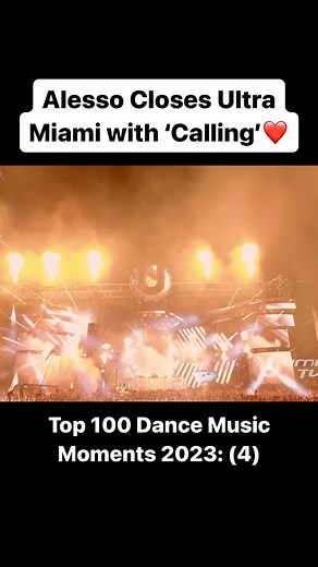 Raving Reviews on Instagram: "⚡️Top 100 Dance Music Moments 2023: (4)⚡️ During this year’s Ultra Miami, Alesso closed his set with a brand new edit of his 2012 EDM golden era masterpiece ‘Calling’, and dedicated it to the dance music community. One of the greatest pieces of music the genre has ever produced❤️ #alesso #edm #ultra #ravingreviews #tdmm23"