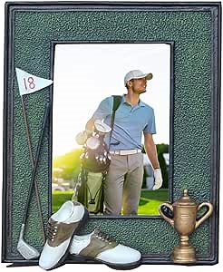 3D Golf Photo Frame - Unique Handmade Golf Gifts for Father/Men/Women/Dad/Mom (Black-2)