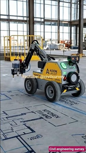 Amazing Robot Doing Survey Layout Marking 🤖📐#Surveying #ConstructionTech 🚀