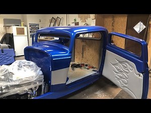 Interior upholstery on a 1932 Ford Coupe