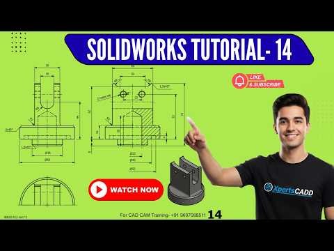 SOLIDWORKS ASSIGNMENT 14 | 3D Modeling Tutorial for Beginners | XPERTSCADD | Hole IN SOLIDWORKS
