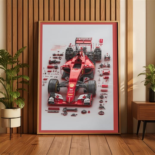 Formula 1 Exploded View Poster, Racing Car Parts Diagram Wall Art, F1 Engineering Print, Motorsport Breakdown Artwork, Garage Decor - Etsy
