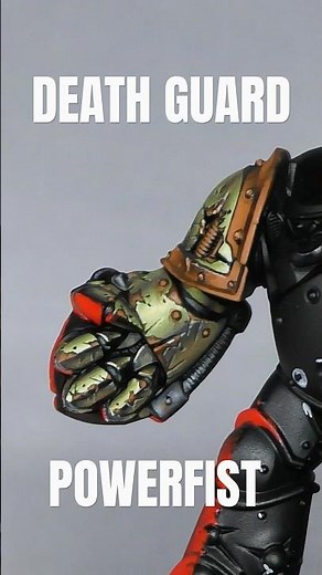 Painting the powerfist of a Plague Marine Champion with NMM technique #warhammer40k #warhammer