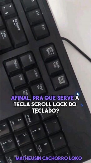 Para que serve a tecla Scroll Lock do teclado? #shorts #teclado #curiosidades #keyboard #scrolllock