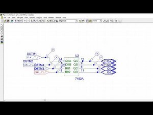Pspice| 4-bit Binary counter IC 7493
