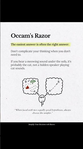 🪒 OCCAM’S RAZOR: THE ART OF UNCOMPLICATING YOUR LIFE #motivational